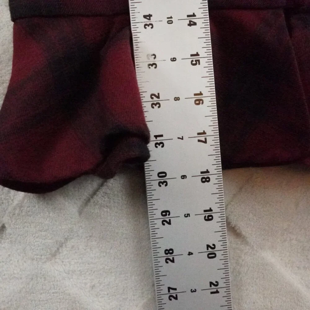 by the way. Cropped Top Womens Extra Small Plaid Red Black - Picture 8 of 11